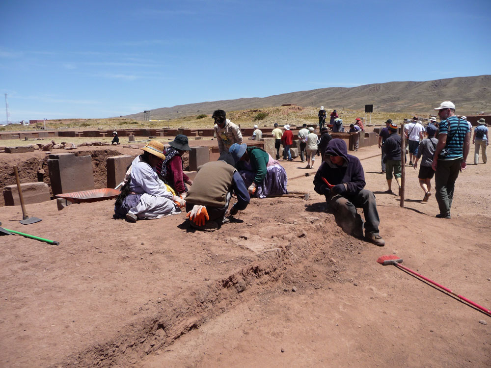 utgrävningar i Tiwanaku