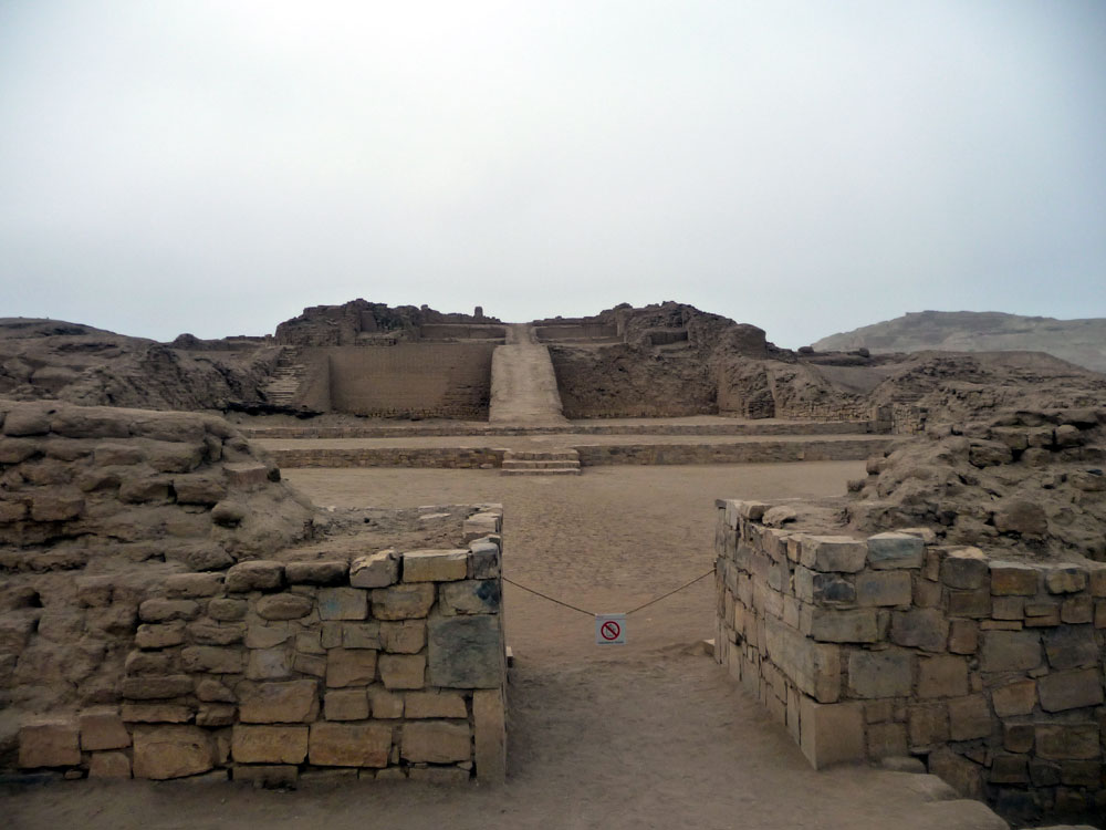 pyramid från Inkatiden Pachcamac